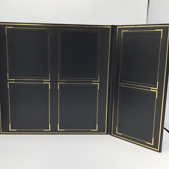 TAP LOOMIS BLACK & GOLD 8-VIEW LEATHER BOUND PHOTO HOLDER ELITE new in box - Picture 1 of 9